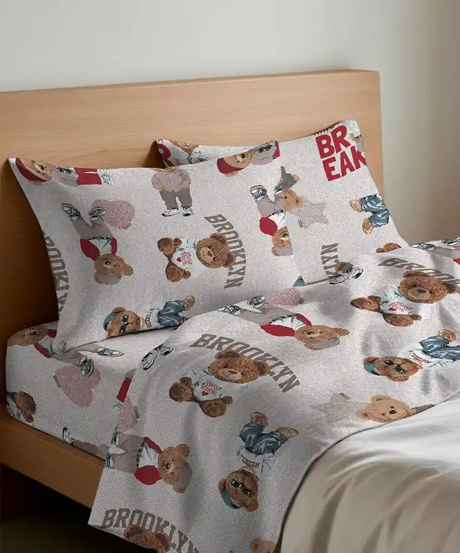 Completo Lenzuola Teddy Beige