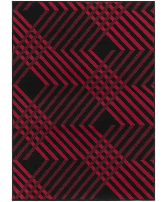Tappeto Design 4257 Nero Rosso