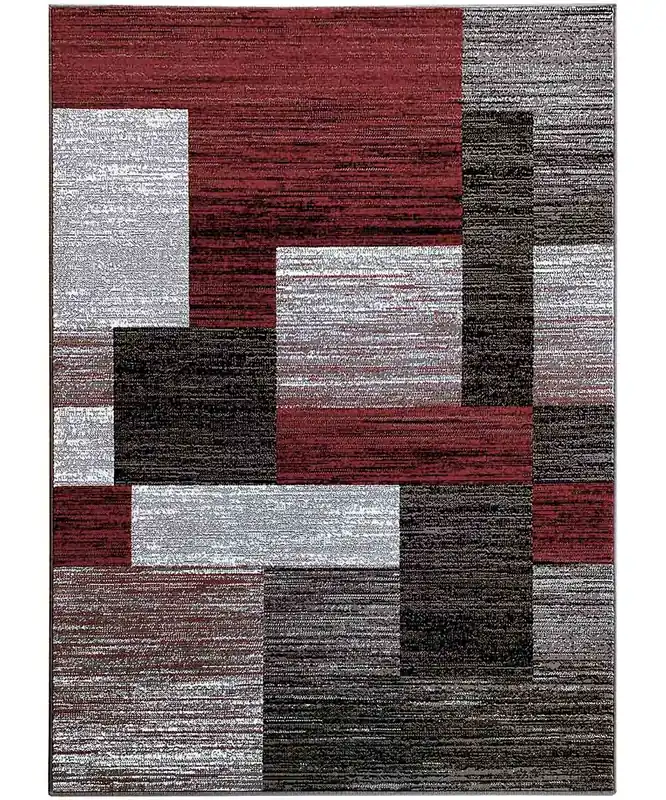 Tappeto Design 7038 Grigio Rosso