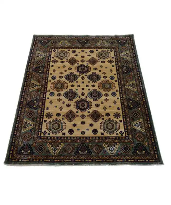 Tappeto Kazakh 1558 Beige Verde