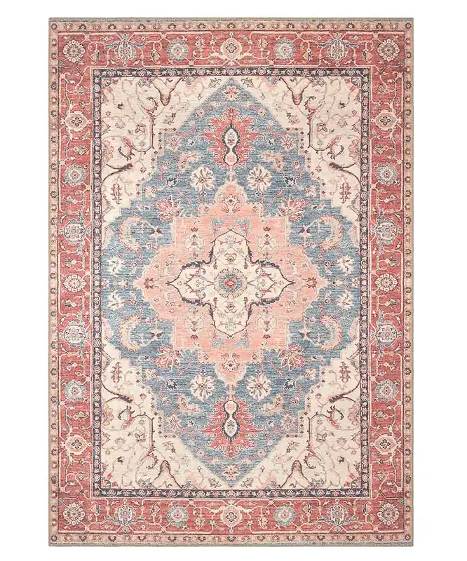 Tappeto Oriental Heriz Blu Rosso