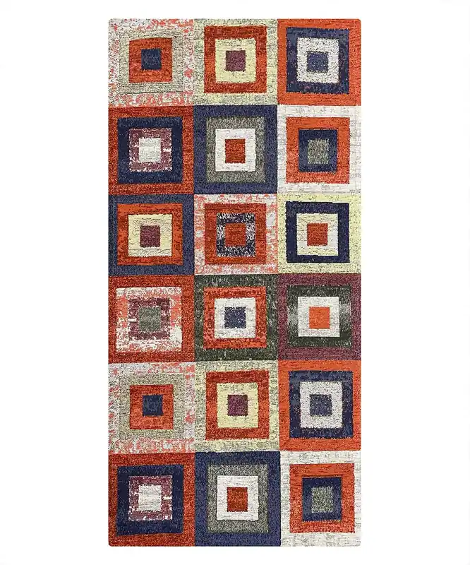 Tappeto Quadri Arancio