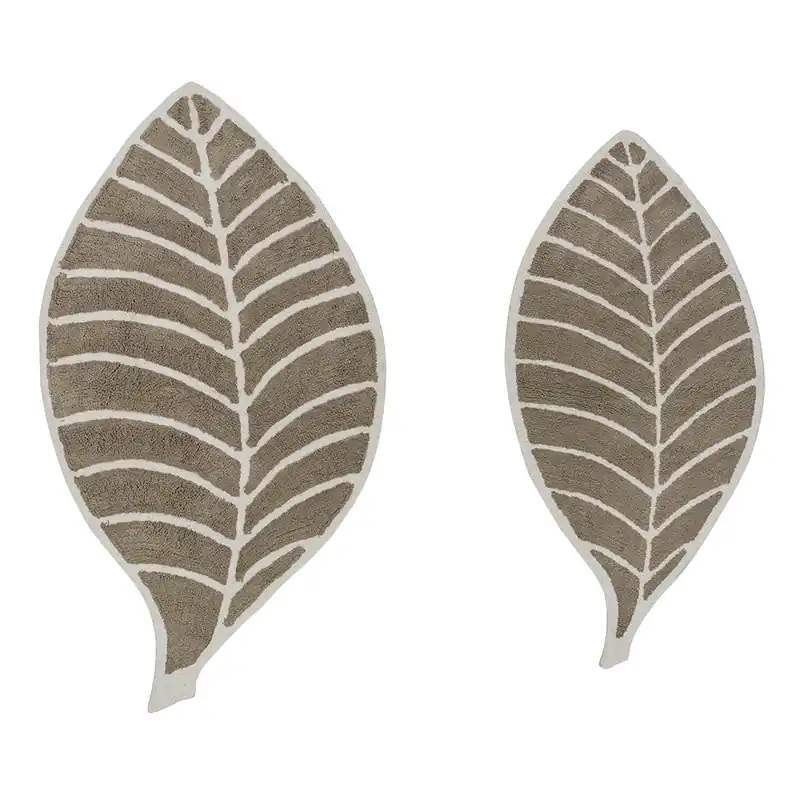 Tappeto da Bagno LEAF BEIGE/IVORY – Eleganza Naturale per il Tuo Bagno