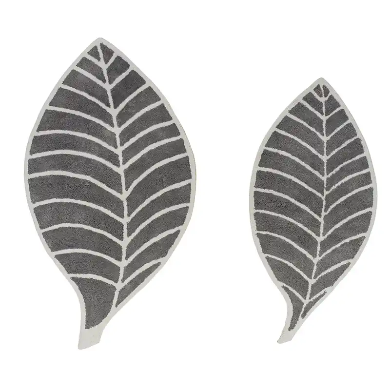 Tappeto da Bagno LEAF GREY/IVORY – Eleganza e Funzionalità per il Tuo Bagno