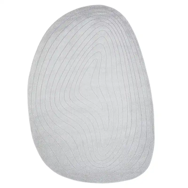 Tappeto CORTINA STONE GREY: Raffinatezza Organica per Camera da Letto e Salotto Moderno