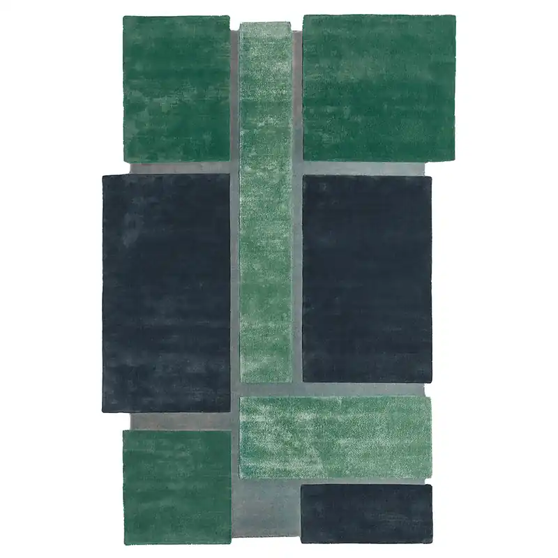Tappeto POP THREE BLUE/GREEN – Design geometrico e stile contemporaneo