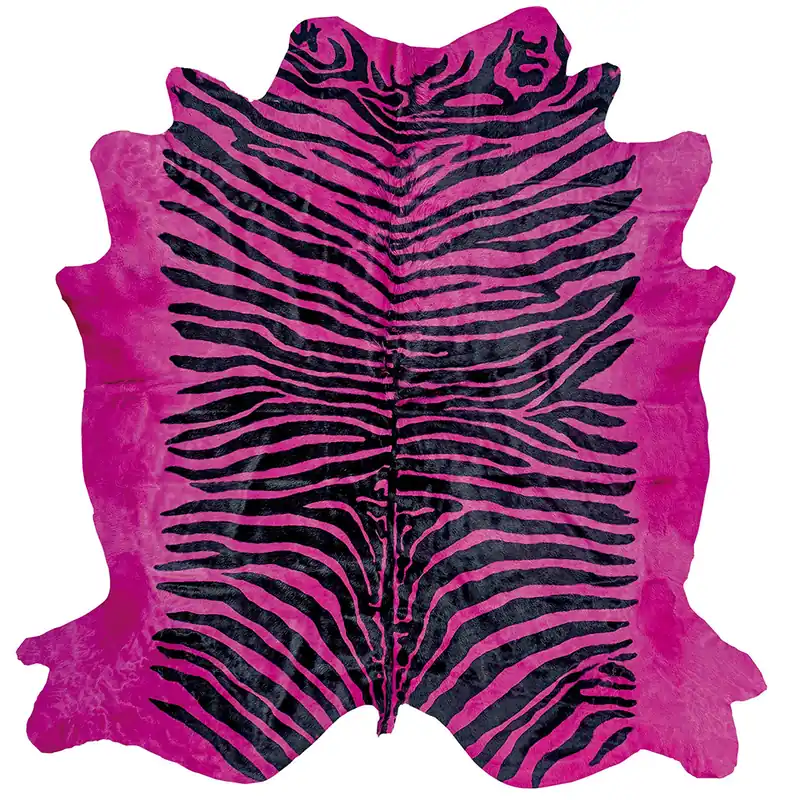 Tappeto PELLE STAMPATA ZEBRA FUXIA – Eleganza e stile con un tocco vivace