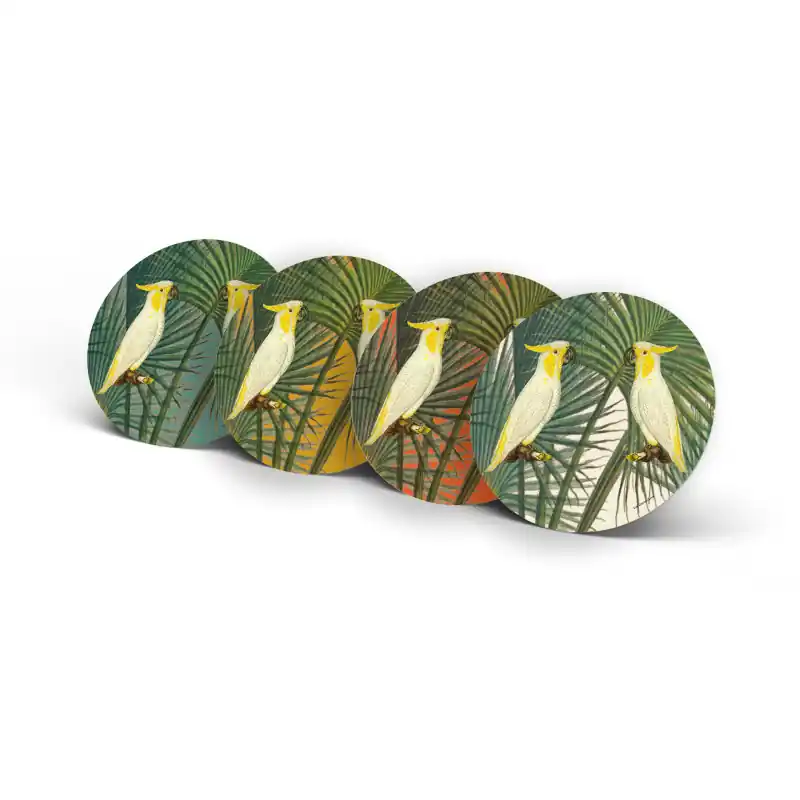 Collezione completa "Samoa Cacatua" - 4 Sottopiatti