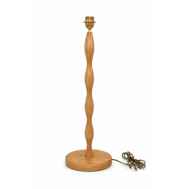 Base Lampada da Tavolo Onda – Legno Tornito