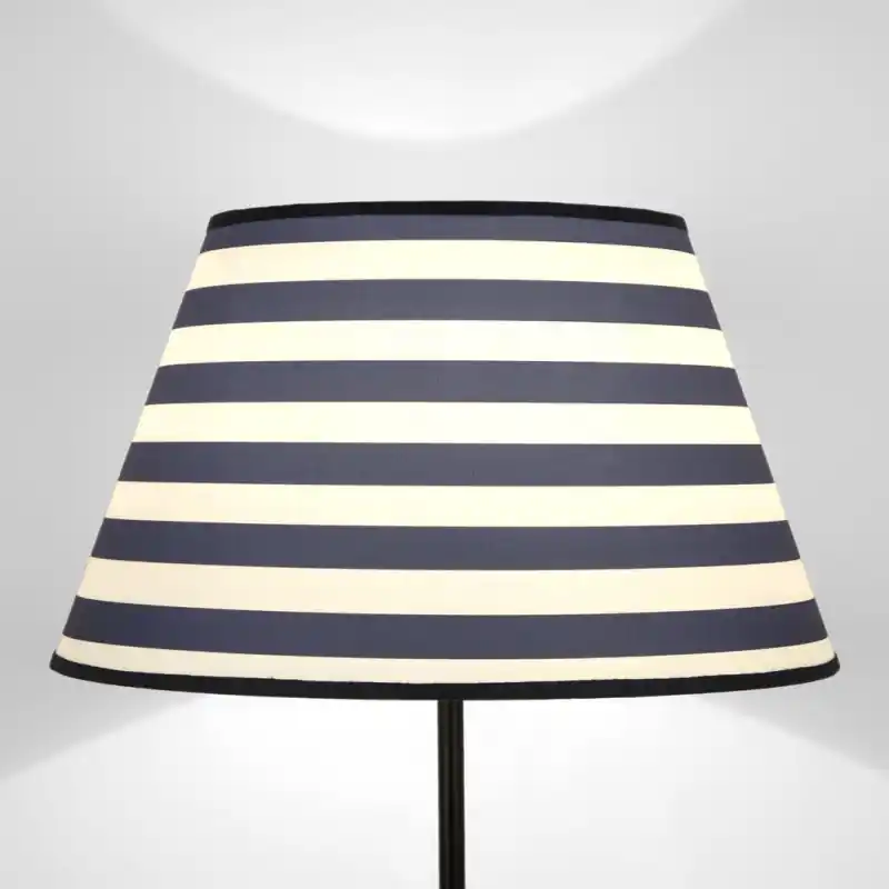 Paralume tronco di cono Righe Orizzontali Blu Navy