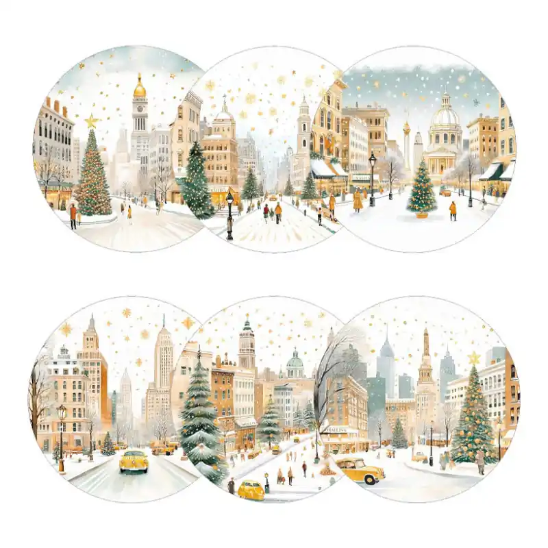 Collezione completa "Natale in Città" - 6 Sottopiatti