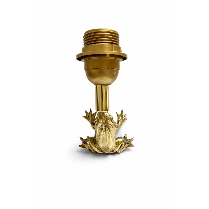 Rana porta ventola/lampda in ottone