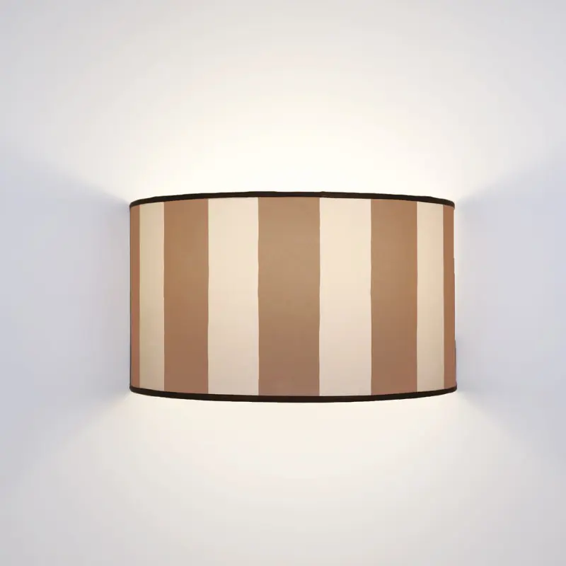 Ventola Geo Righe Larghe color Tortora e Crema