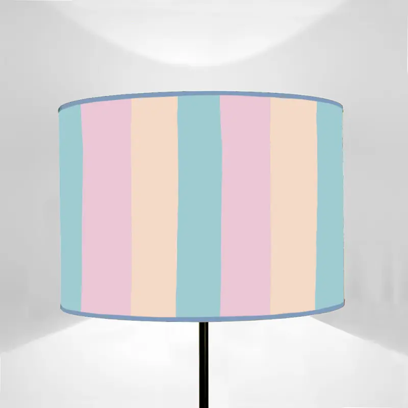 Paralume cilindro Righe Pink!