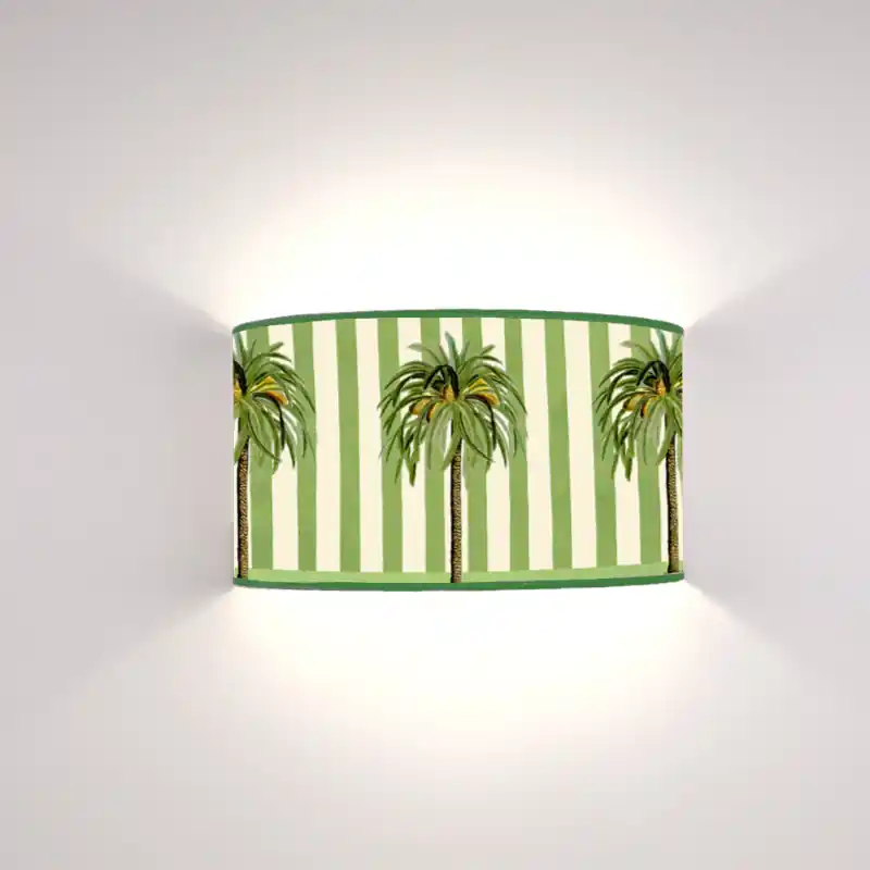 Ventola Flora Palme su Righe Verdi