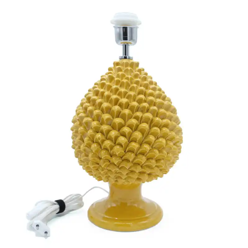 Base Lampada Pigna Giallo Senape Medium