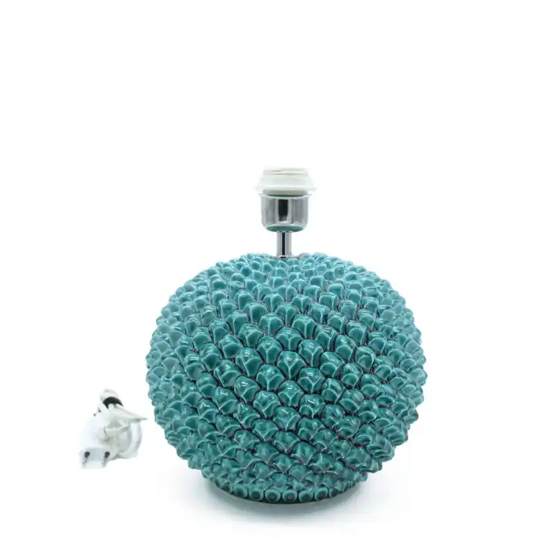 Base Lampada Pigna Sfera Verde Smeraldo