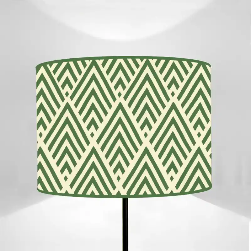 Paralume cilindro LB Verde Cosacco e Giallo Zolfo