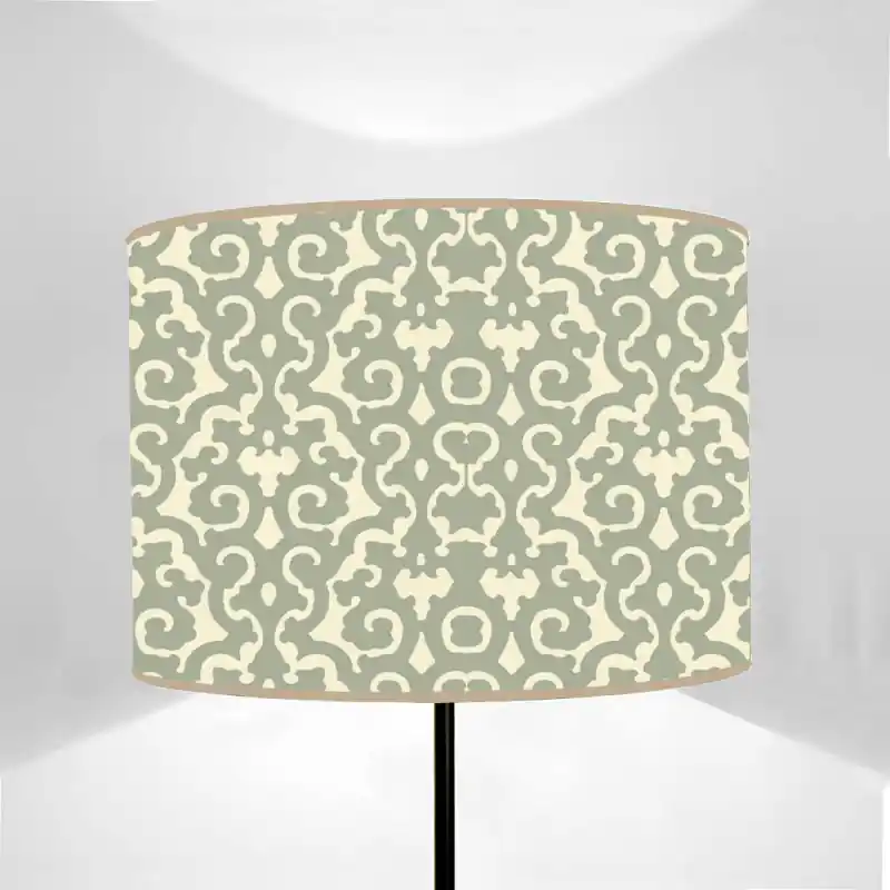 Paralume Cilindro Arabesco Glaucous Green