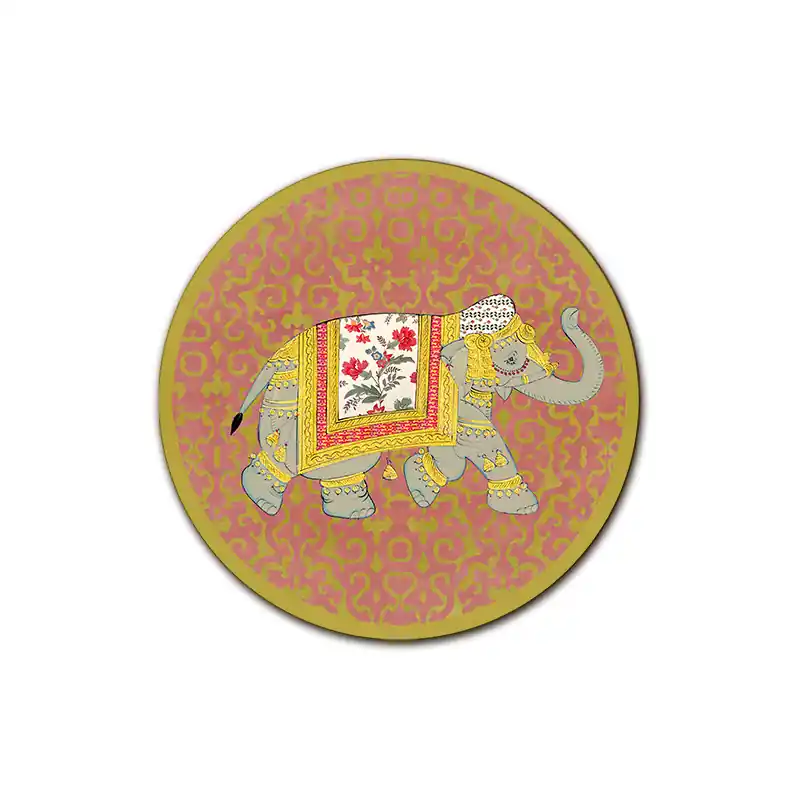Elephanta Elefanti Sottobicchiere Rotondo - Ø cm 9,5