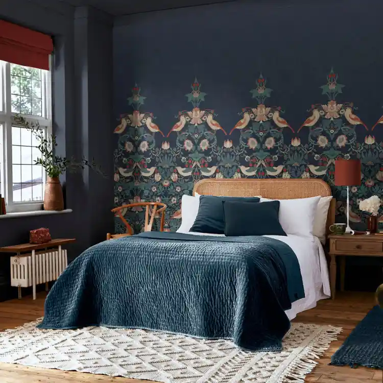 CARTA PARATI WILLIAM MORRIS AT HOME - STRAWBERRY THIEF MURAL