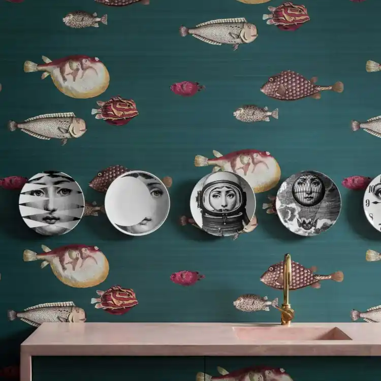 CARTA PARATI FORNASETTI - COLE&SON - ACQUARIO