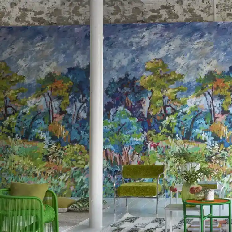 CARTA PARATI DESIGNERS GUILD - FORET IMPRESSIONNISTE