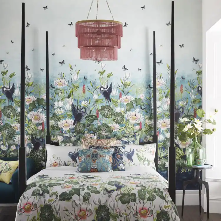 CARTA PARATI CLARKE & CLARKE - WATERLILY BANNER