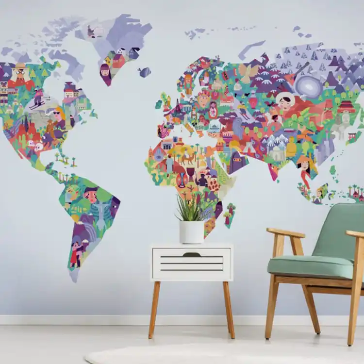 CARTA PARATI PANORAMICA COORDONNE' - DIVERSITY MAP