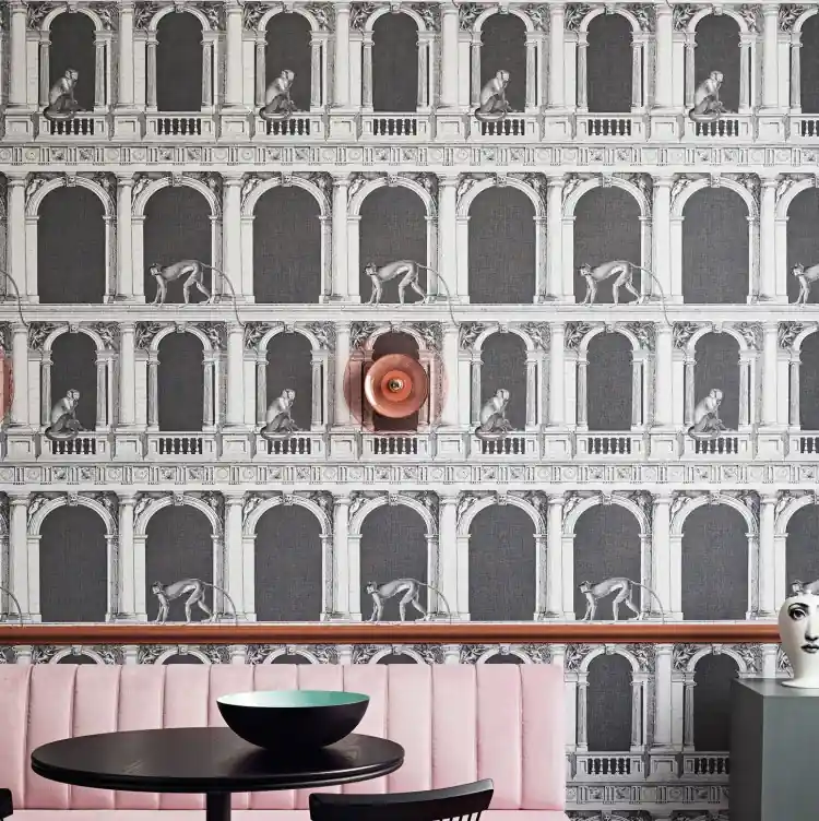 CARTA PARATI FORNASETTI - COLE&SON - PROCURATIE E SCIMMIE