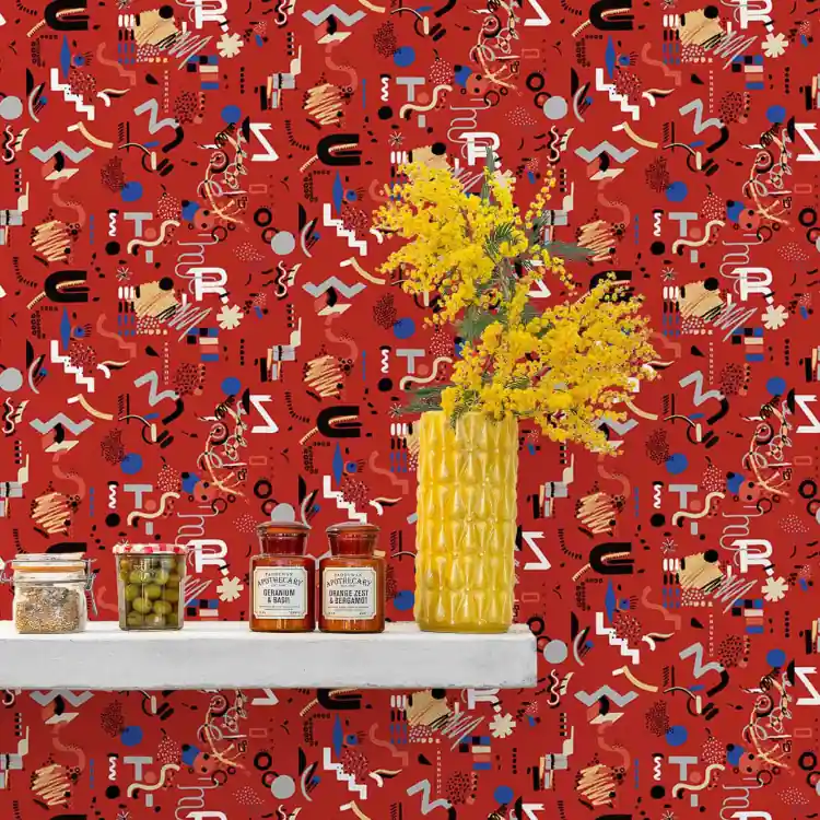 CARTA PARATI TRES TINTAS - FUNNY SHAPES